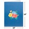 Paper Love 3D Pop Up Flower Bouquet Card, Wonderland, with Detachable Paper Flowers, For Winter, Christmas or Holidays - Jumbo 10" x 14" Card - Includes Envelope and Note Tag